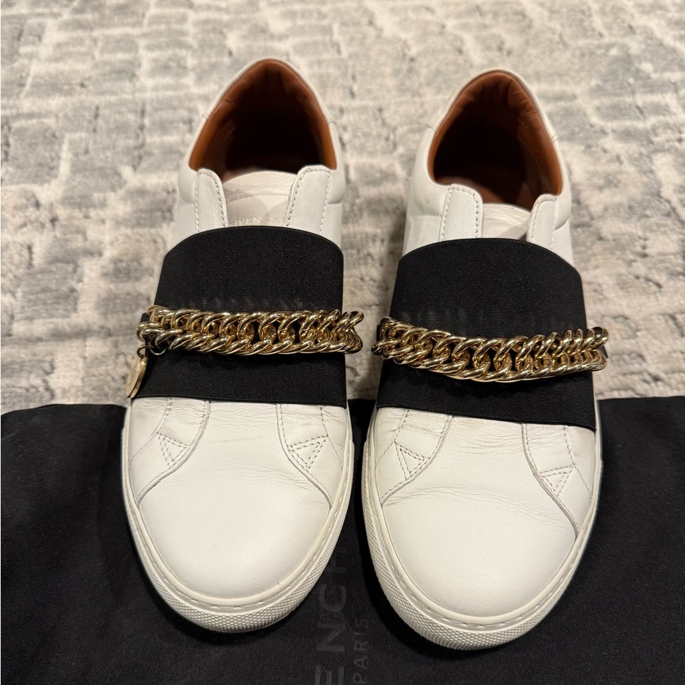 Givenchy White Chain Urban Street Sneakers